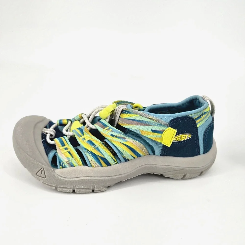 KEEN Newport H2 Kids 13 Blue Yellow Water Sandals Hiking Trail Gorpcore Shoes
